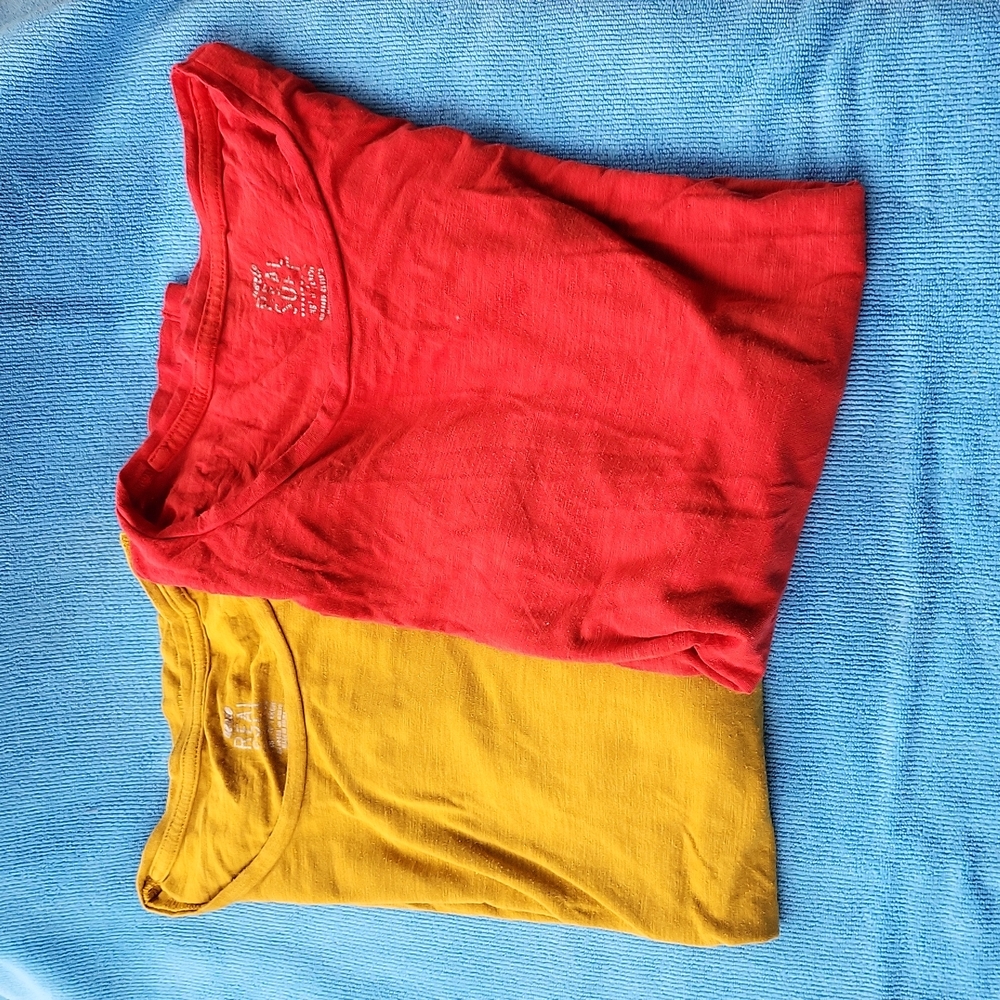 Pair of "Real Soft" Aerie long sleeve shirts.